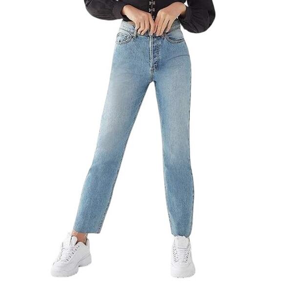 BDG Women's High-Waisted Slim Straight Jean Size 29 In Light Wash - Picture 1 of 12